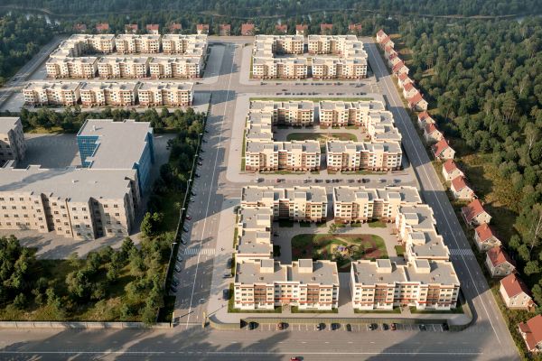 Микрорайон Липецка (вид с птичьего полета)