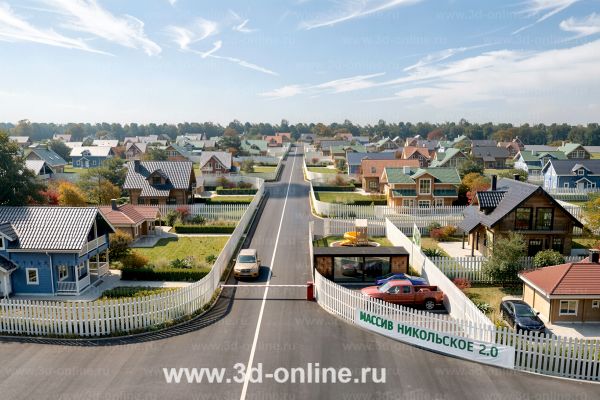 Поселок+ въездная группа (Массив Никольское)