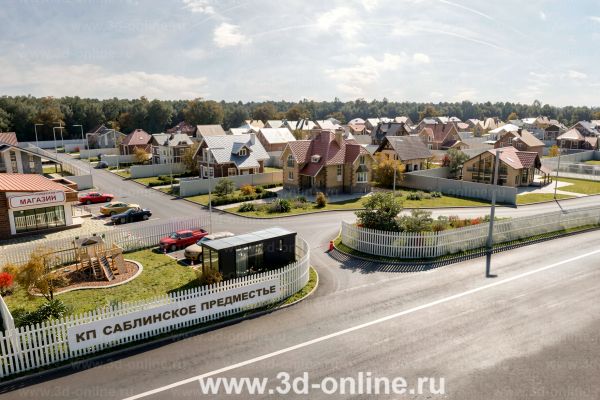 Поселок+ въездная группа (Саблинское Предместье)