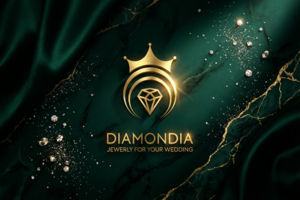 Логотип и айдентика для ювелирного бренда DIAMONDIA - премиального бренда украшений для свадеб и особых событий.