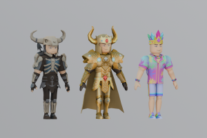 Создание оптимизированных персонажей для мобильной игры,по концептам , на базе одной болванки.