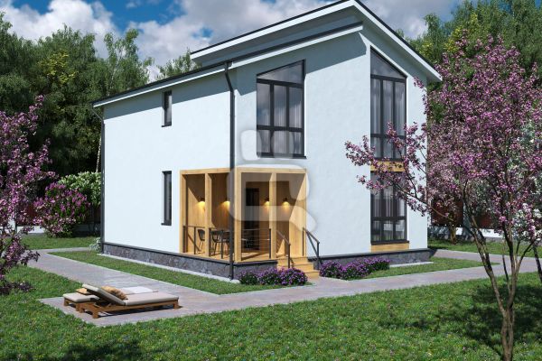 3d-визуализация частного дома + планировки этажей