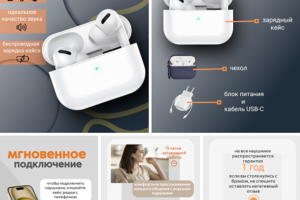 Инфографика для товара "Наушники"