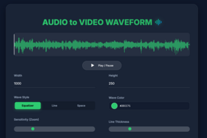 Audio to Video Waveform
