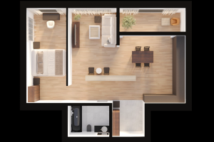 Дизайн-проект квартиры, вид сверху