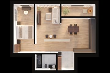 Дизайн-проект квартиры, вид сверху