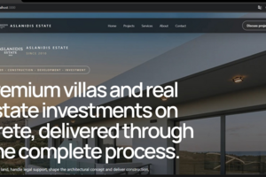 Разработка премиального сайта для компании Aslanidis Estate & Construction