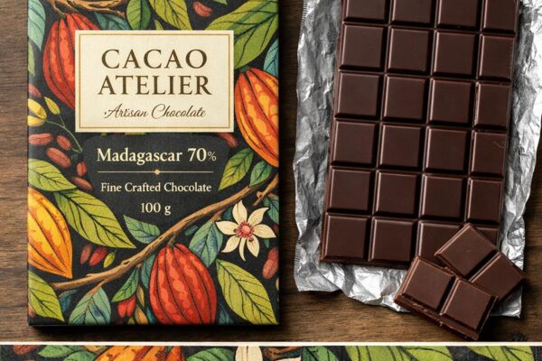 Cacao Atelier — концепт ремесленного бренда шоколада.