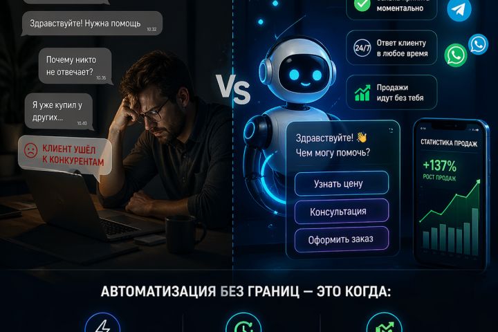 Разработка чат-ботов: автоматизация продаж, CRM и поддержка 24/7 - 5722789