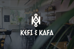 Дизайн оформление лого кофейни "Kefi & Kafa"
