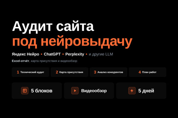 Аудит сайта под нейросетевую выдачу: Яндекс Нейро, ChatGPT, Perplexity и другие