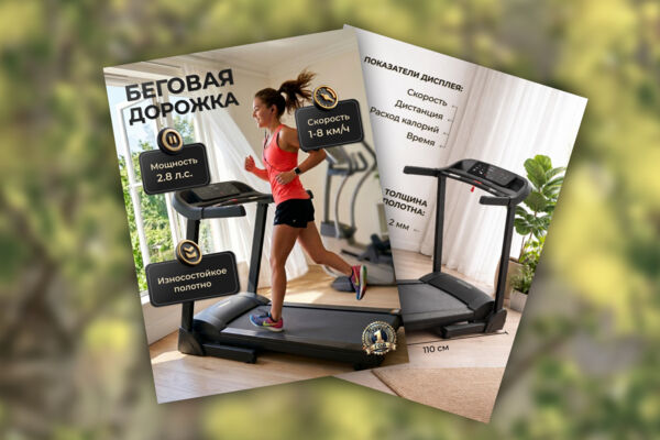 Инфографика для карточки товара "Беговая дорожка"