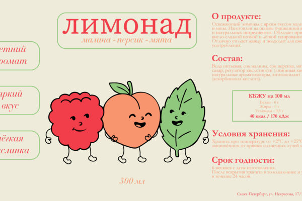 Разработка этикетки для лимонадов
