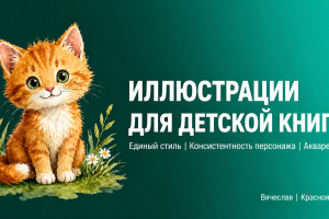 Иллюстрации для детской книги: Консистентный персонаж | Акварельный стиль