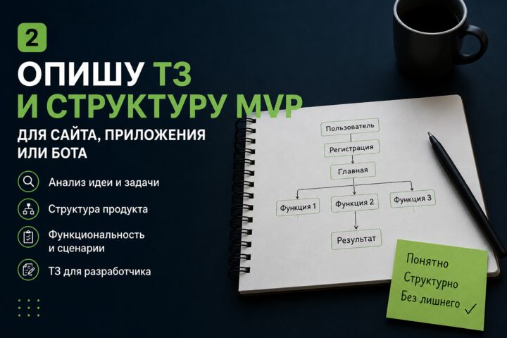 Опишу ТЗ и структуру MVP для сайта, приложения или бота - 5725813