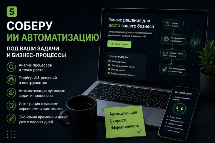 Соберу Telegram-бота или AI-автоматизацию под задачу - 5725818