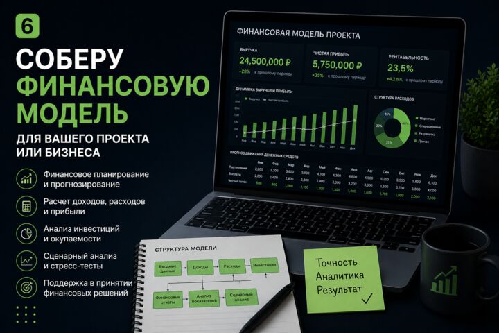 Соберу финансовую модель, P&L и unit-экономику проекта