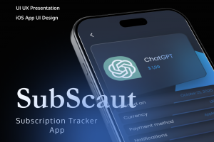 SubScout - UX/UI дизайн приложения для управления подписками