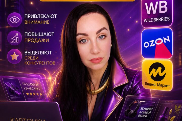 Инфографика для маркетплейсов, дизайн карточек - 5727109