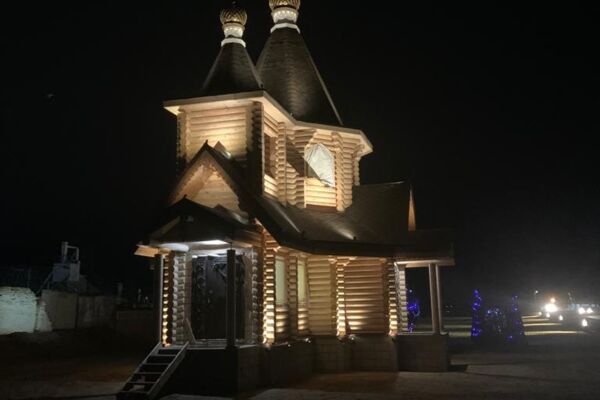 Архитектурно-художественное освещение храма в Ростовской обл.