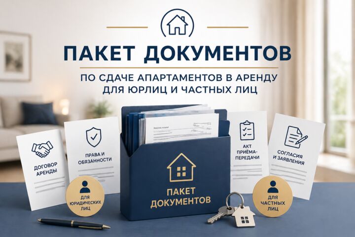 Пакет документов,  договор аренды апартаментов для временного размещения граждан