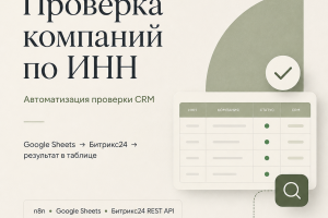 Проверка компаний по ИНН с обогащением Google Sheets данными из Битрикс24