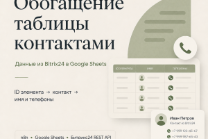 Выгрузка контактов и телефонов из Битрикс24 в Google Sheets