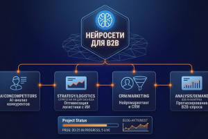 Комплексное наполнение блога IT-компании: 25 статей про нейросети для B2B-аудитории