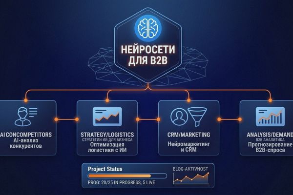 Комплексное наполнение блога IT-компании: 25 статей про нейросети для B2B-аудитории