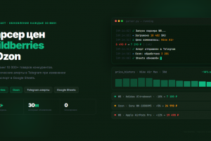 Парсер цен Wildberries и Ozon с автоматическими алертами в Telegram