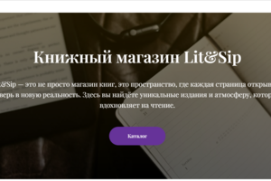 Создание сайта для книжного магазина в тёплой визуальной стилистике