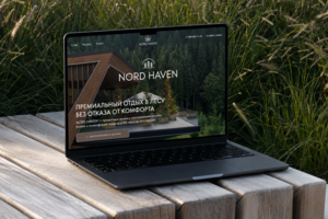 Лендинг для премиального глэмпинга NORD HAVEN на Tilda