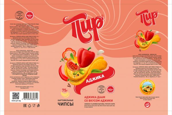 Чипсы тм "ПИР" линейка продуктов