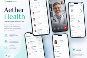 Aether Health — UX/UI-дизайн мобильного приложения для телемедицины