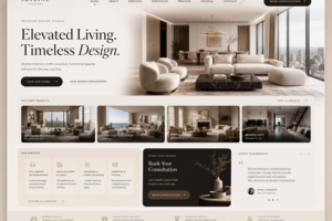 Skyline Interiors — Премиальный сайт для студии дизайна интерьеров