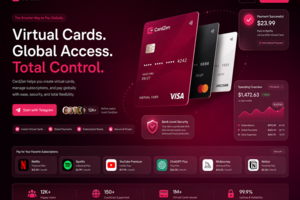 CardZen — UI/UX дизайн финтех-сайта виртуальных карт