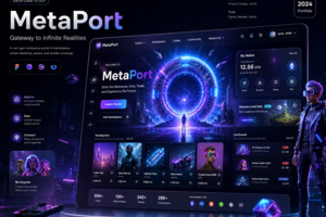 MetaPort — футуристичный metaverse-портал и Web3-маркетплейс