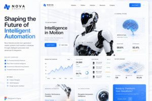 Nova Robotics — сайт и дашборд для AI-робототехники