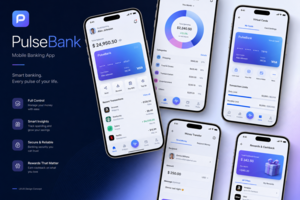 PulseBank — UI/UX дизайн мобильного банковского приложения
