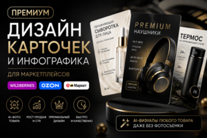 Дизайн карточек товара и инфографика для маркетплейсов