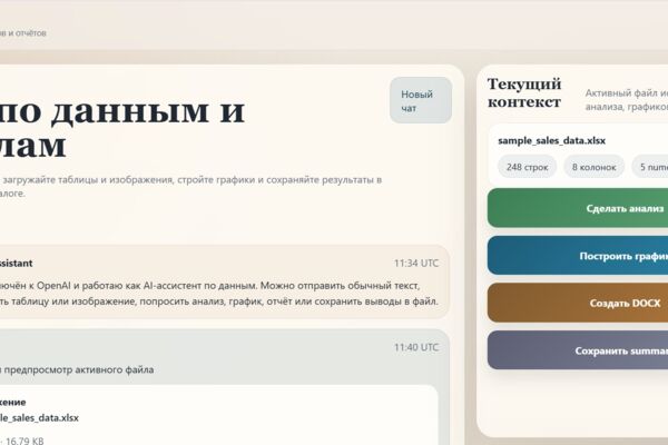 AI_Data_Assistant. Веб-приложение для автоматизации аналитических задач: анализ данных и изображений с построением графиков