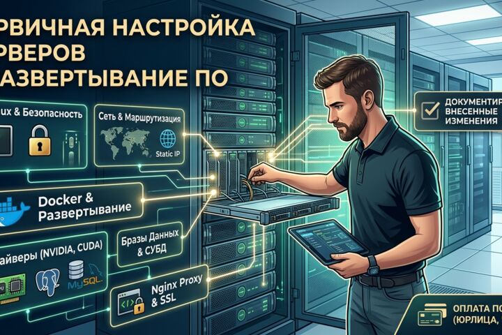 Настройка Linux серверов, деплой ПО и настройка сети