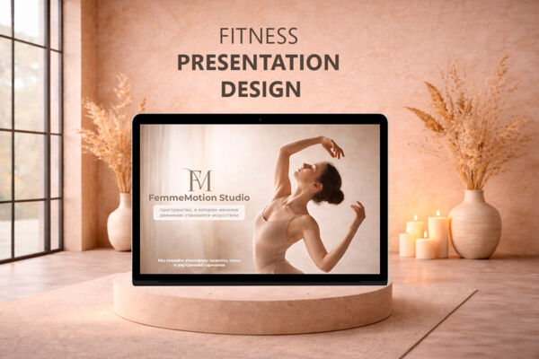 Дизайн презентации для фитнес-студии FemmeMotion Studio