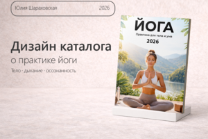 Дизайн многостраничного каталога о йоге