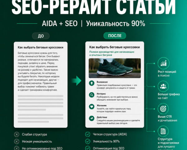 SEO-статьи и копирайтинг: уникальность 90%+, быстро - 5735093