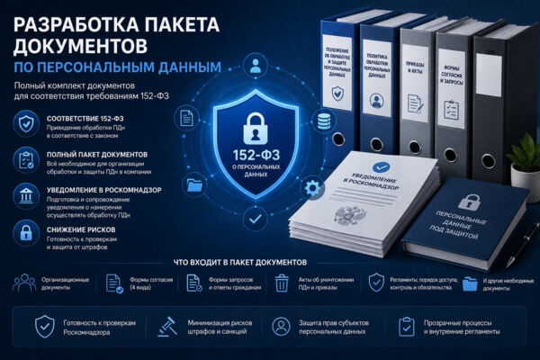 Разработка комплекта документов по персональным данным (152-ФЗ)