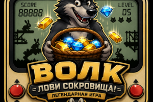 Волк вот ловит яйца.