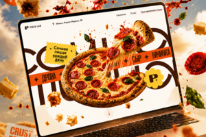 Одностраничный сайт для пиццерии "PizzaLab"