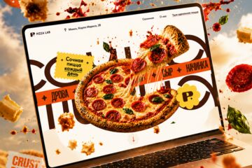 Одностраничный сайт для пиццерии "PizzaLab"