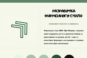 Разработка фирменного стиля для НКО Шаг Вперед